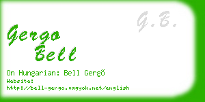 gergo bell business card